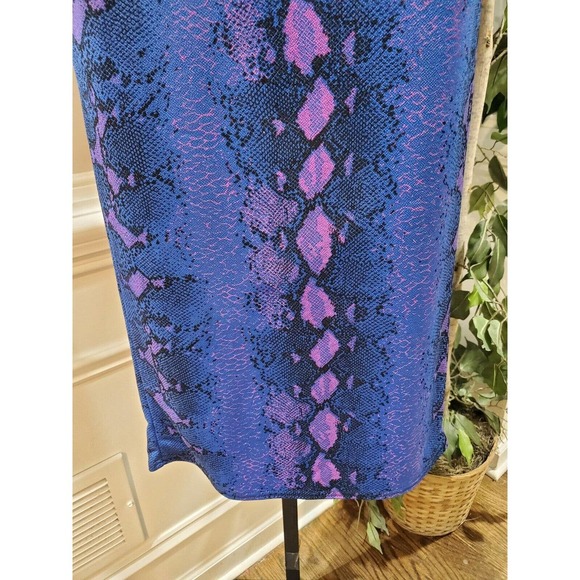 Missguided Womens Blue Snack Print One Shoulder Long Sleeve Knee Length Dress 6 - Picture 4 of 11